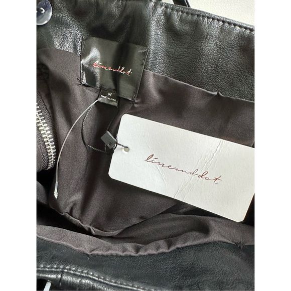 Line & Dot Lou Feather Dress in Black - Picture 10 of 10